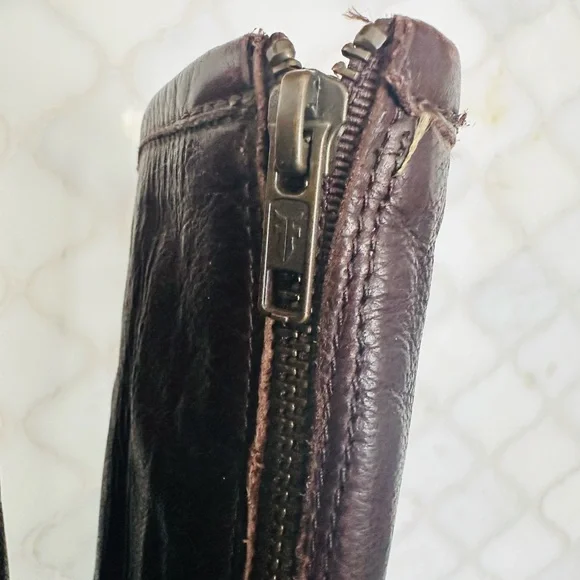 Frye Rich Brown Leather Boots - New Sz 7 Made in Mexico - Picture 8 of 14